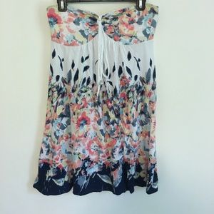 AE floral dress - strapless or halter size large